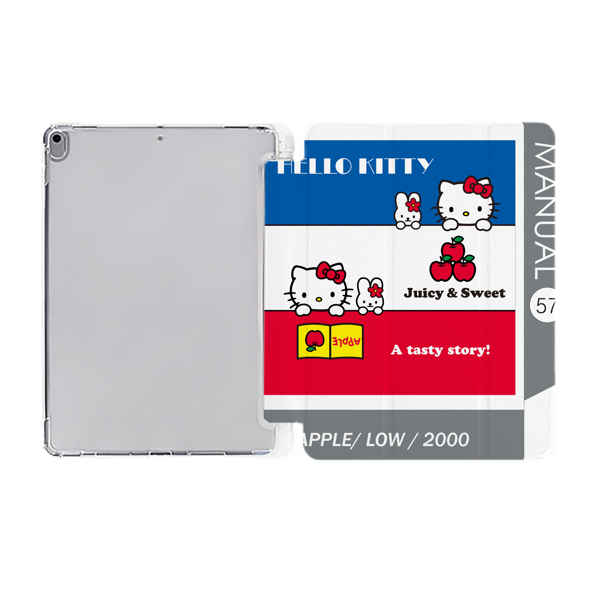（画像用） Hello Kitty ハローキティ IPad ケース ペン収納付き 三つ折りスタンド PUレザー×シリコン 対応機種9.5/10.5/10.9インチ